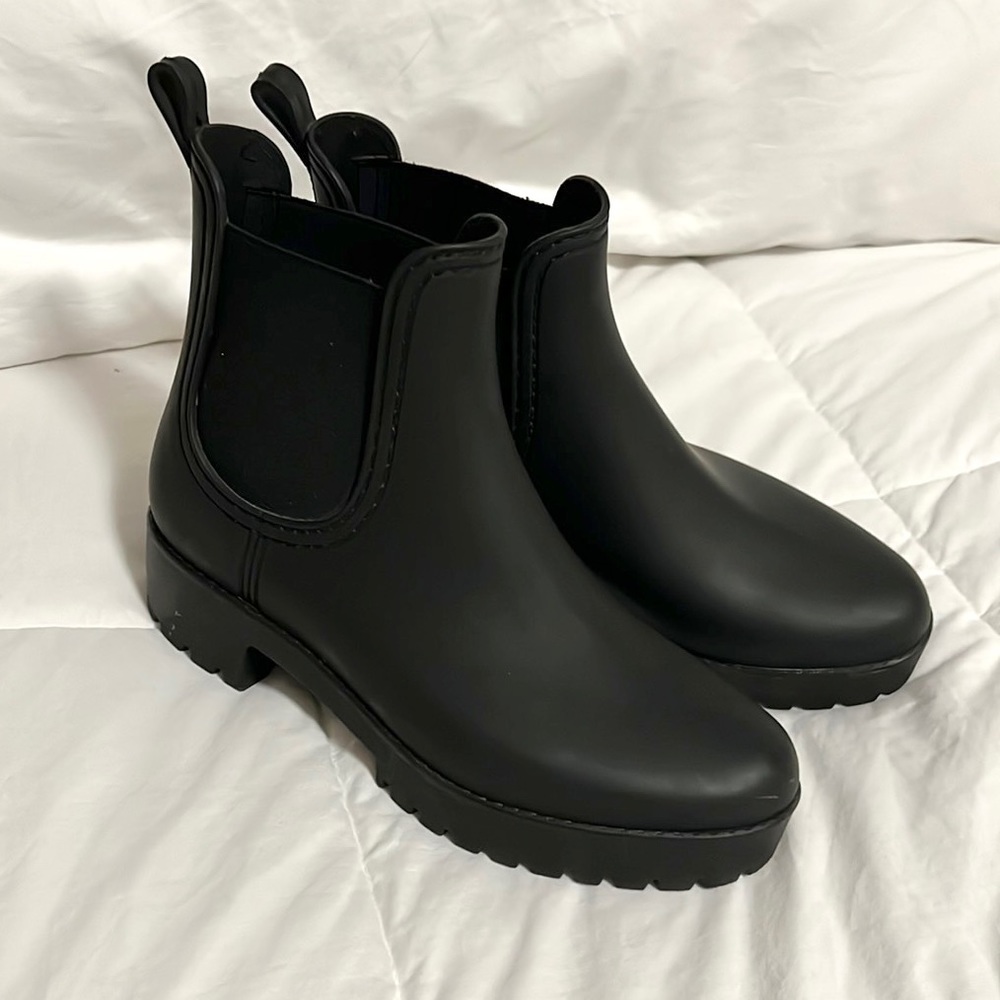 - Jeffrey Campbell rubber ankle boots size 8